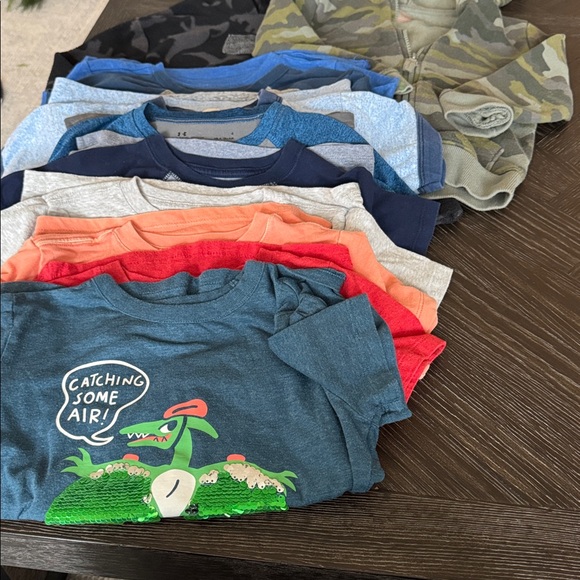 Cat and Jack size 4 boys clothes, pants, shorts, tshirts, green, blue, casual - Picture 4 of 5